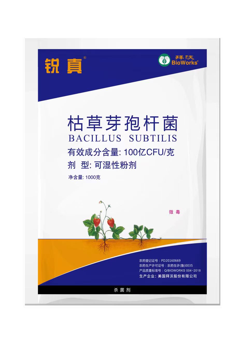 枯草芽孢桿菌---霜霉病炭疽病青枯病等葉部病害及根部病害